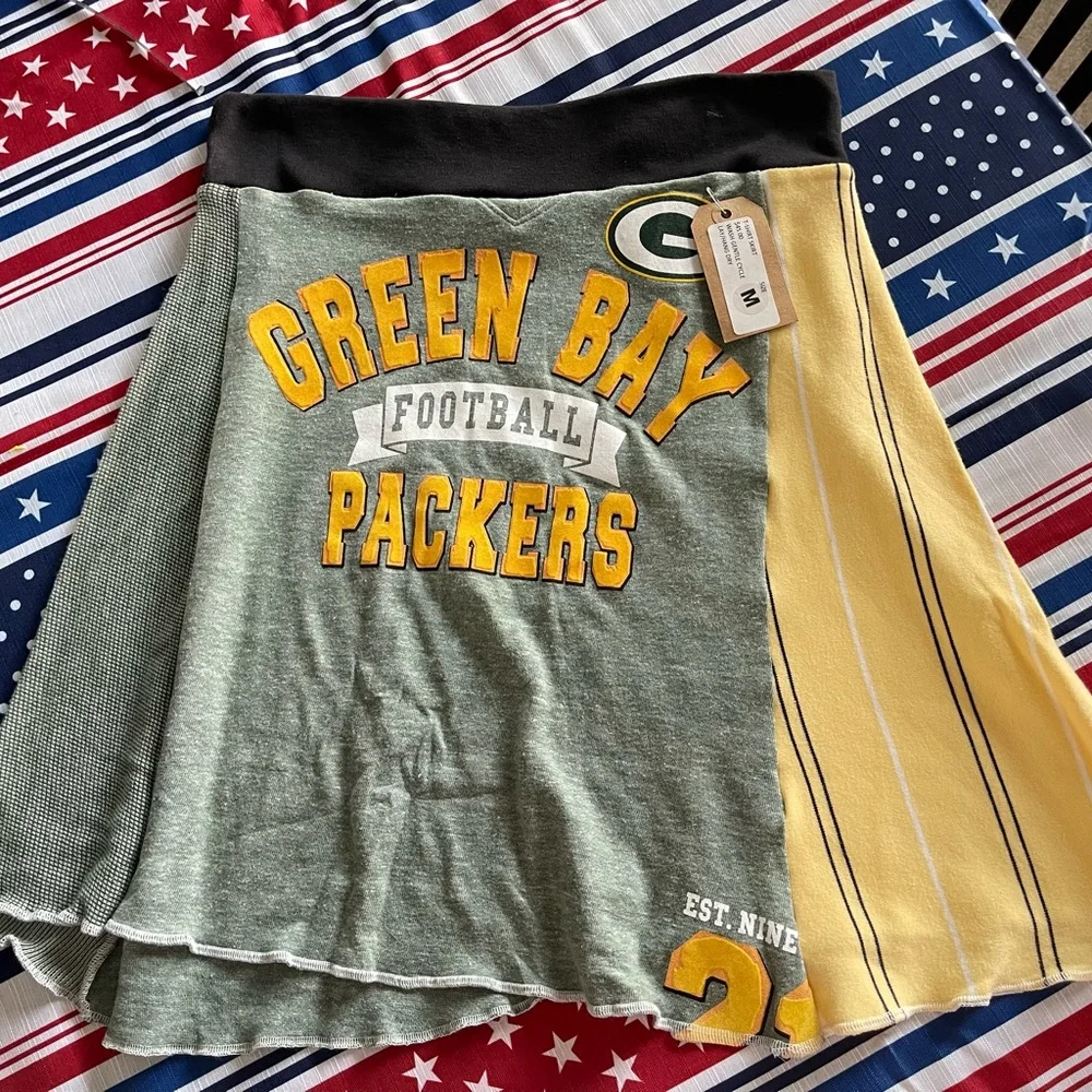 Green Bay Packers Women's Skirt - Green and Yellow - Picture 2 of 8